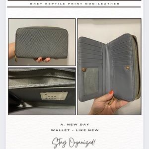 A New Day Gray Non-Leather Reptile Print Wallet